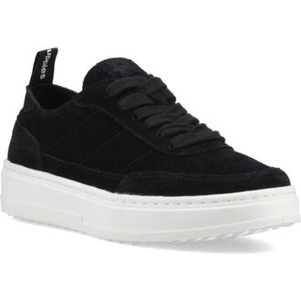 Hush Puppies Nesta Leren Dames Zwarte Standaard Sneakers