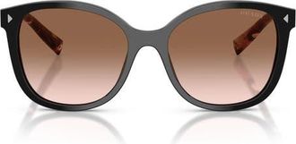 Prada 53mm Square Sunglasses in Black /Brown Gradient at Nordstrom