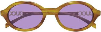 Gucci GG2153S004 Oval Full Rim Sunglasses - Brown