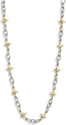 Vidakush Duotone Star Power Necklace in Gold/Silver at Nordstrom, Size 14