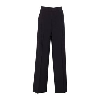 Twinset Straight Trousers, female, Black, S, Black Trousers for Women