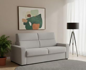 Dmora Dmora - Sof&aacute; Fijo 2 Plazas Vialfre, Sof&aacute; Lineal Para Sal&oacute;n, Acolchado, Desenfundable, Calidad 100% Made In Italy, 180x95 H100 Cm, Gris Claro