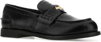Miu Miu Womens Black Leather Loafers F0002 Calfleather Mocassini