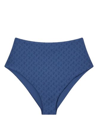 Jimmy Choo London Slip bikini Suma con monogramma - Blu