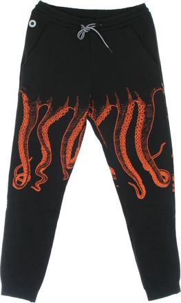 Octopus Zwarte Lichtgewicht Trainingspak Trainingsbroeken Mannen - Heren - Sweatpants - Zwart - M - Katoen - Broeken