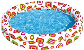 Trade Shop Trade Shop - Piscina Gonfiabile Per Bambini A 2 Anelli Design Colorato Decorato 122x25cm 017919