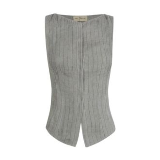 Cortana Dames, Tops, Blauw, Maat: 2XS Linnen