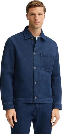 Joop Denim Jack met Logoaccenten in Shirtstijl - Heren - Spijkerjassen - Blauw - L - Denim - Jassen