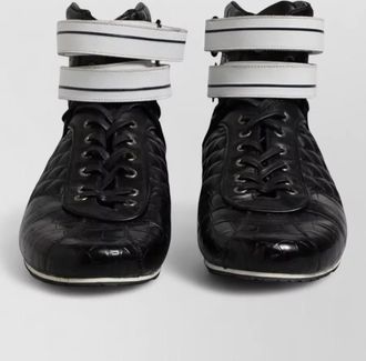 Dolce & Gabbana quilted leather high-top lace-up sneakers