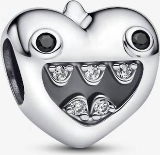 Pandora Women Mums Little Monsters Heart Charm In Silver