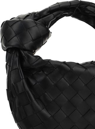Bottega Veneta Womens Jodie Mini Handbag Black-Gold Lambskin Handbags Hand Bags