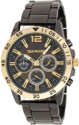 True Religion Status Chronograph Bracelet Watch, 43mm in Black at Nordstrom Rack