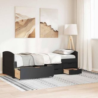 Berkfield Home Beautiful Day Bed with 5 Drawers without Mattress IRUN Black 90x200 cm