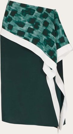 Ferragamo Donna Gonna asimmetrica con baschina Verde