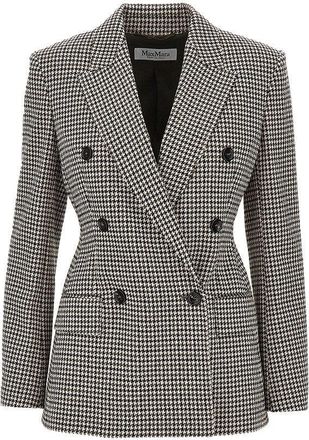 Max Mara Houndstooth double-breasted jacket Woman 40