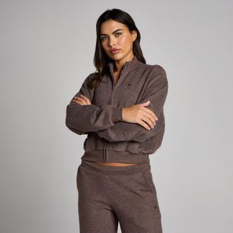 MyProtein Chaqueta bomber de cremallera de tacto suave para mujer de MP - Chocolate jaspeado - XS