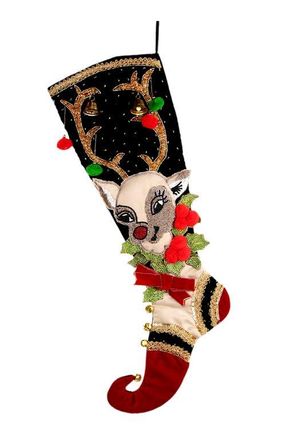 Mark Roberts Fancy Deer Stocking in Beige at Nordstrom