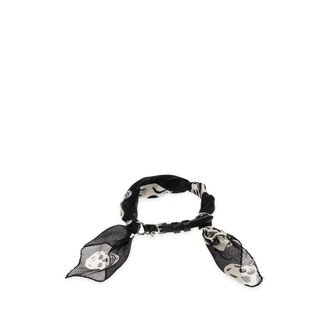 Alexander McQueen Skull-print Silk-wrapped Bracelets