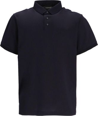 Emporio Armani Front-zipped polo shirt - men - Cotton - M - Blue