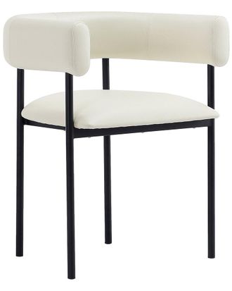 Manhattan Comfort Onda Metal Vegan Leather Dining Chair