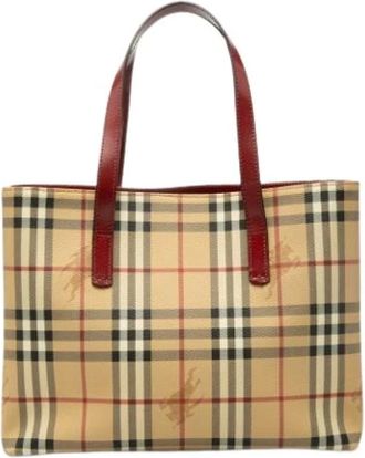 Burberry Pre-owned Tote Bags, female, Beige, Size: ONE SIZE Pre-owned Tote Bag