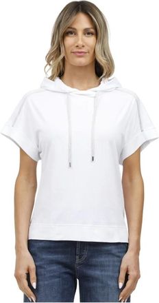 Gran Sasso Hooded Sweatshirt Half Sleeve - Dames - Hoodies - Wit - S - Katoen - Hoodies & sweatvesten