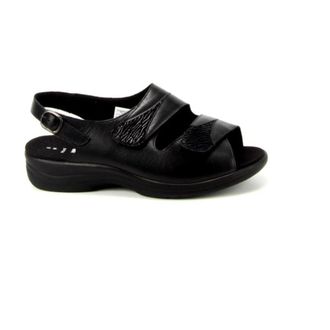 Solidus Schoenen, Dames, Zwart, 37 EU, Platte sandalen