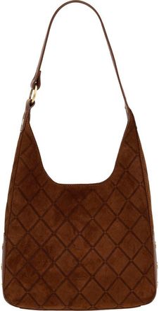 Hammitt Tim Medium Hobo Bag in Chocolate Diamond Suede/gold at Nordstrom