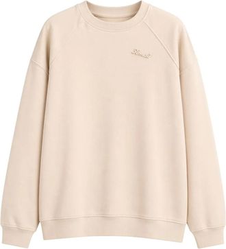 Twinset Crewneck Sweatshirt - Dames - Sweatshirts - Beige - S - Katoen - Hoodies & sweatvesten