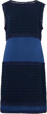 Alberta Ferretti Bodycon Jurk - Dames - Korte kleedjes - Blauw - XL - Katoen - Kleedjes
