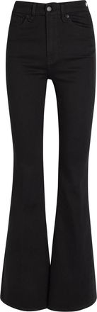 Good American Skinny Flared-leg Black Denim Jeans W33 / UK16 / L - 15 + (W33 / UK16 / L)