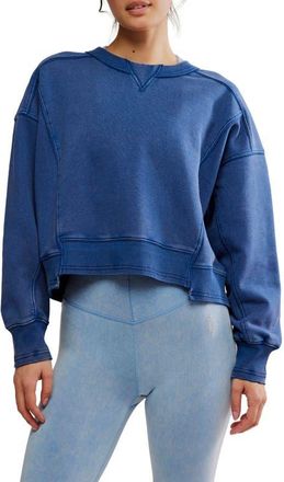 Free People FP Movement Intercept Cotton Blend Sweatshirt in Black Grape at Nordstrom, Size X-Small