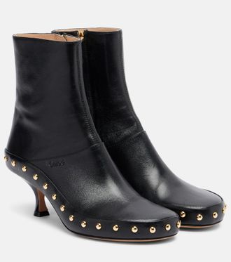 Chlo&eacute; Chlo&eacute; Junie studded leather ankle boots