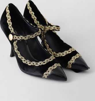 Dolce & Gabbana velvet mary jane pumps