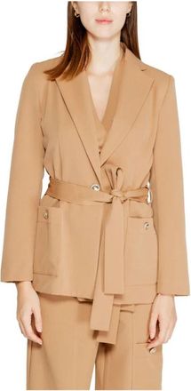 Rinascimento Cfc 0119871003 Blazer - Dames - Blazers - Beige - XL - Leer - Jassen