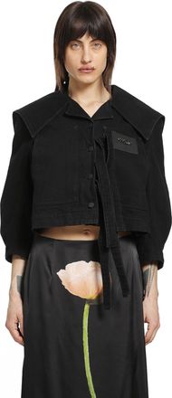 Simone Rocha Cropped Sailor Collar Workwear Jacket