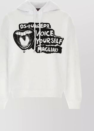 Dsquared2 logo cotton hoodie