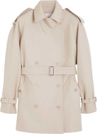 Max Mara Spolverino corto Max Mara in cotone Sabbia