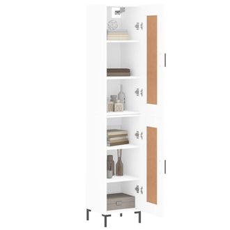 Berkfield Home Highboard White 34.5x34x180 cm Engineered Wood