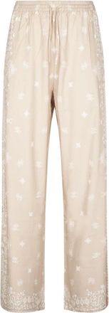 MC2 Saint Barth Wide Broeken - Dames - Wijde Broeken - Beige - Xs/S - Broeken