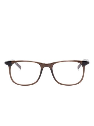 Montblanc square-frame glasses - men - Acetate - 52 - Brown