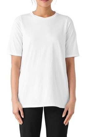 Eileen Fisher Crewneck Organic Cotton T-Shirt in White at Nordstrom, Size Xx-Small