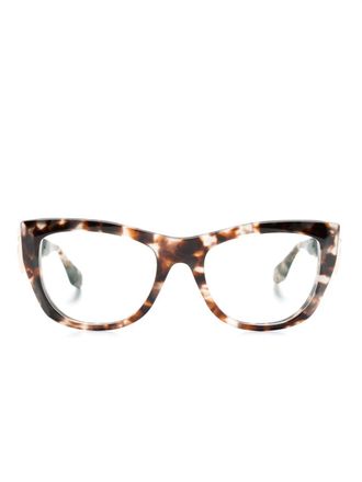 Dita Eyewear Occhiali cat-eye con effetto tartarugato - Marrone