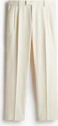 H&M Elegante Hose aus Leinenmix in Regular Fit - White