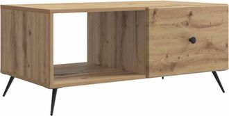 vidaXL Mesa De Caf&eacute; Roble Artisan 90 X 50 X 40 Cm Madera De Ingenier&iacute;a Vidaxl