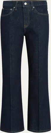 Khaite Clara Mid-Rise Kickflare Ankle Jeans