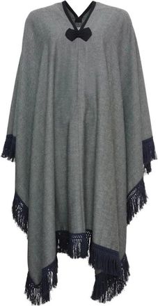 Ines De La Fressange Jassen, Dames, Grijs, ONE Size, Linnen, Gonzalo poncho in grijs linnenmix