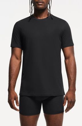 SKIMS 3-Pack Lightweight Cotton T-Shirts in Obsidian at Nordstrom, Size X-Small