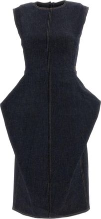 Jacquemus Blue La Robe Cubisto De-Nimes Stretch Cotton Denim Mini Dress