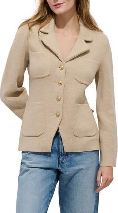 Alex Mill Notched Collar Cotton & Cashmere Cardigan in Sand at Nordstrom, Size X-Small